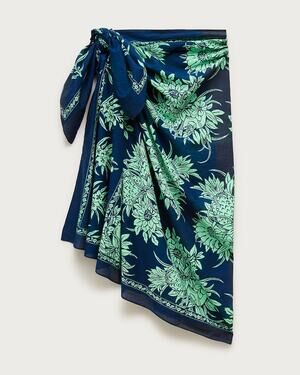 J.Crew Boho Cotton Sarong Resort Pineapple Prints One Size NWT